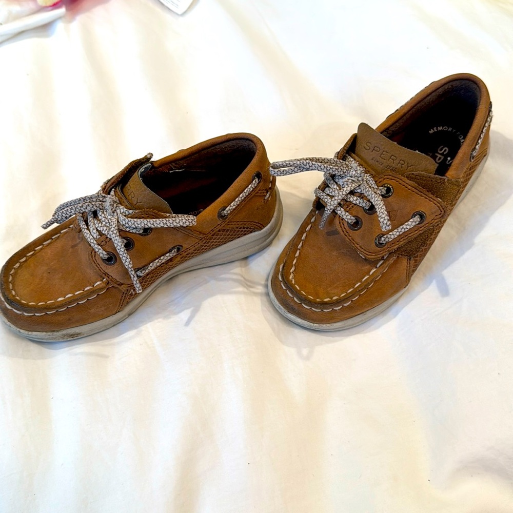 Sperry Kids Tan Moccasins